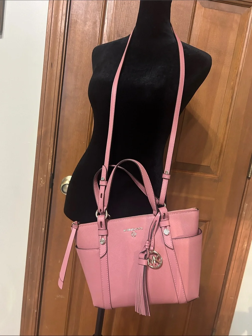 Michael Kors Sullivan Small Saffiano Leather Top-Zip Tote Bag like new
